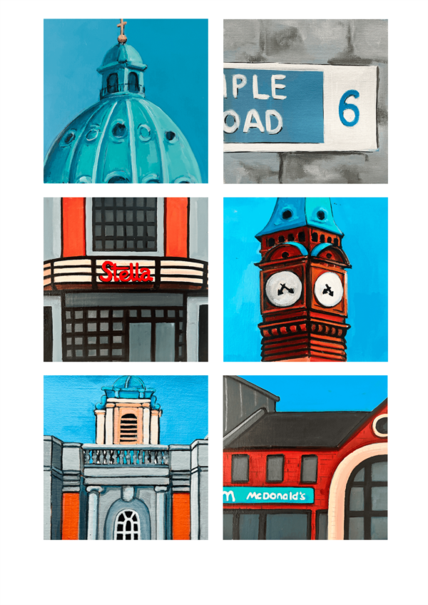 snapshots of Rathmines - church dome to mcdonalds